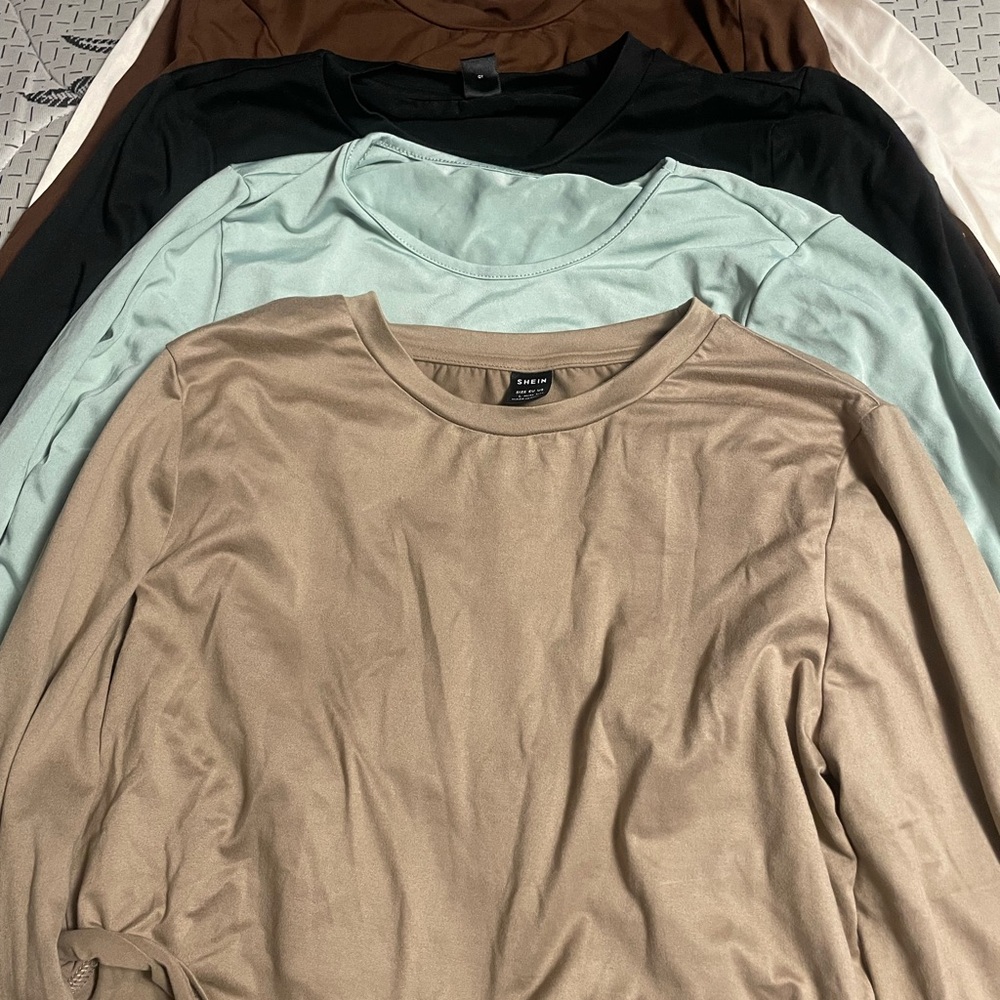 SHEIN Women's Crop Tops - Tan, Mint, Black, Brown